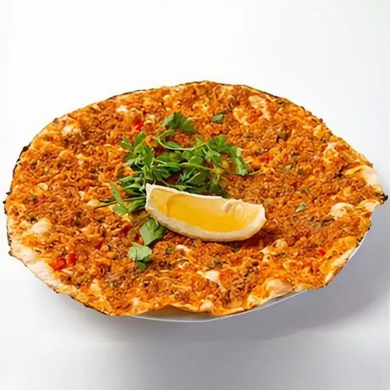 Limon ve maydanozla lahmacun